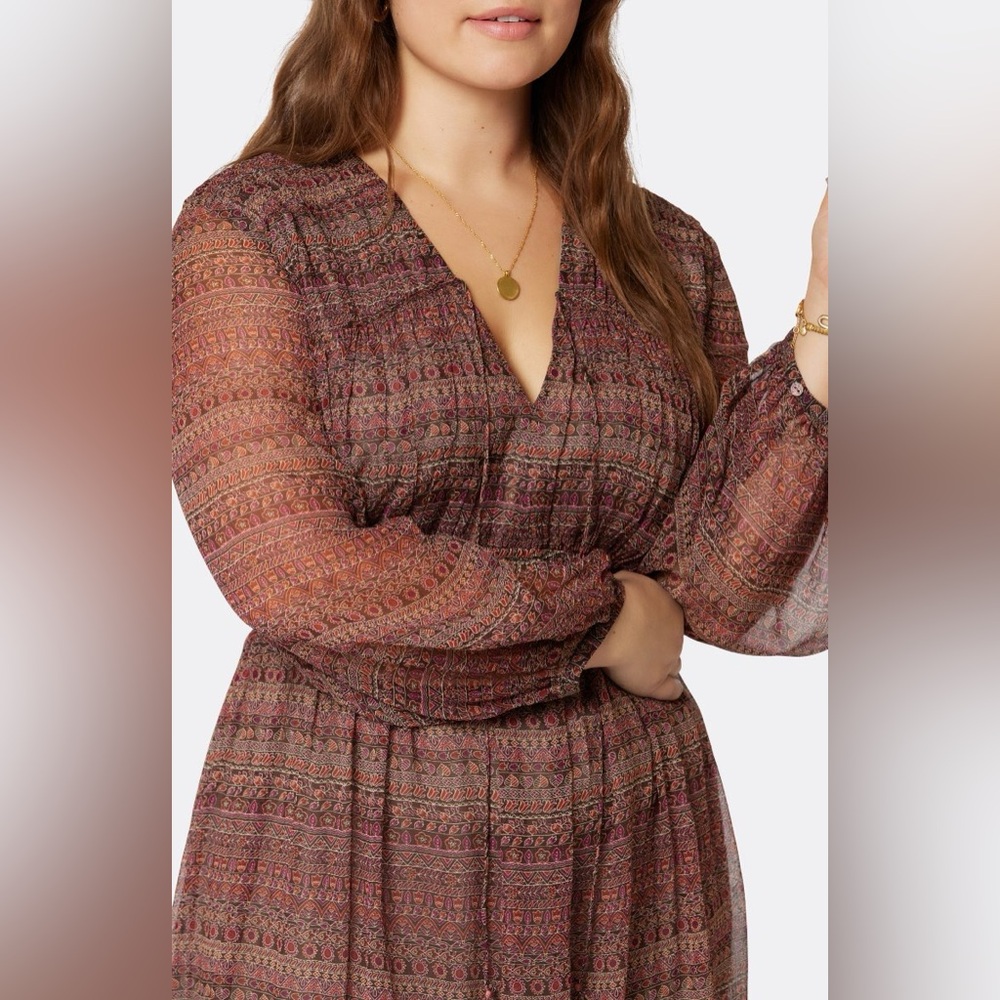 NWT JOIE Alquina MIDI Silk Dress - Picture 9 of 16